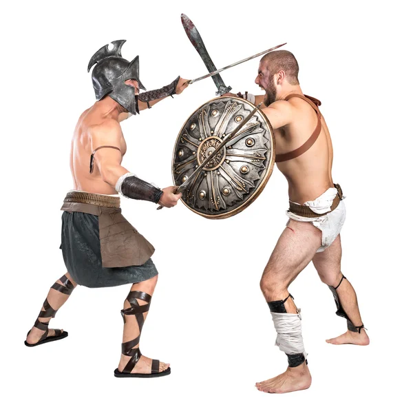 Two gladiators, warriors — Stock Photo, Image