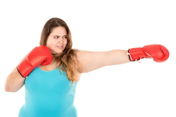 Duża dziewczynka bokser — Zdjęcie stockowe