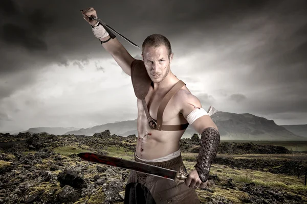 Ancient gladiator warrior — Stock Photo, Image