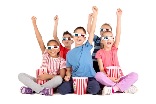 Kids in the movies — Stock Photo, Image