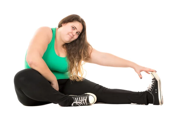 Menina grande exercício — Fotografia de Stock