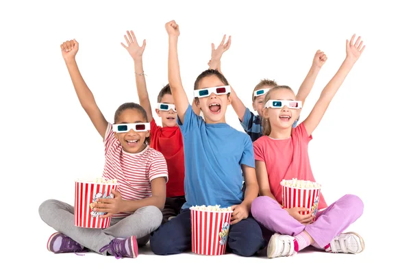 Kids in the movies — Stock Photo, Image