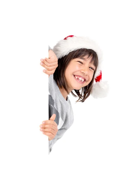 Niña en sombrero de santa —  Fotos de Stock