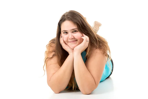 Dicke junge Frau — Stockfoto