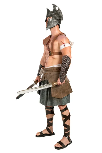 Gladiator rzymski wojownik człowieka — Zdjęcie stockowe