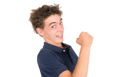 komik genç çocuk yapması