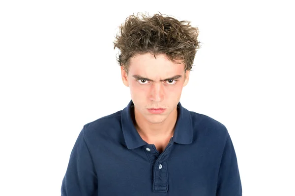 Funny teen boy grimacing — Stock Photo, Image