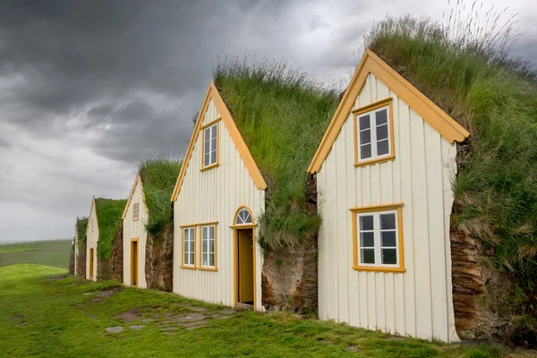 Gras huizen in IJsland — Stockfoto