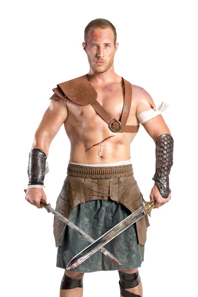 Hombre guerrero gladiador — Foto de Stock