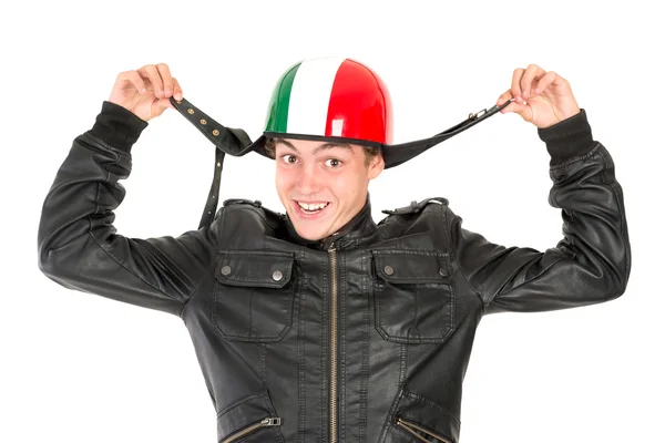 Adolescente menino sorrindo — Fotografia de Stock