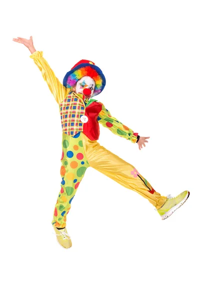 Young girl wearing clown costume — Stock Photo, Image