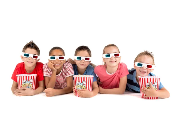 Kids in the movies — Stock Photo, Image