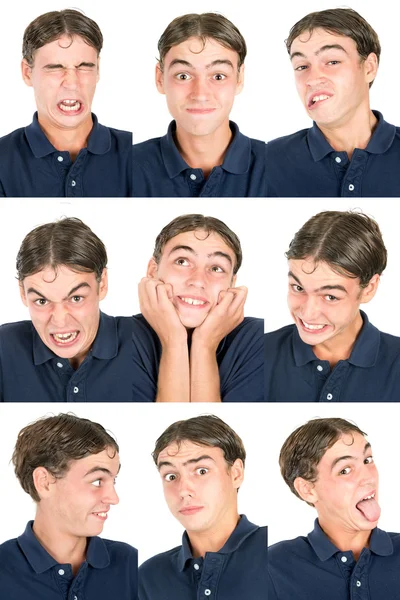 Conjunto de rostos adolescentes — Fotografia de Stock