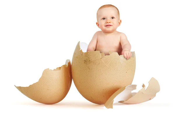 Ребенок внутри яйца — стоковое фото