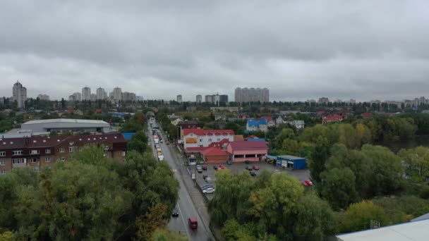 Sofijevskaja Borschagovka Kyjevský Kraj Ukrajina Říjen 2020 Letecký Pohled Soukromé — Stock video