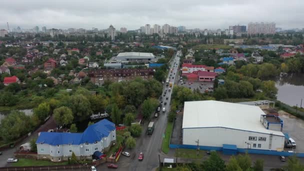 Sofievskaya Borschagovka Regio Kiev Oekraïne Oktober 2020 Vanuit Lucht Uitzicht — Stockvideo