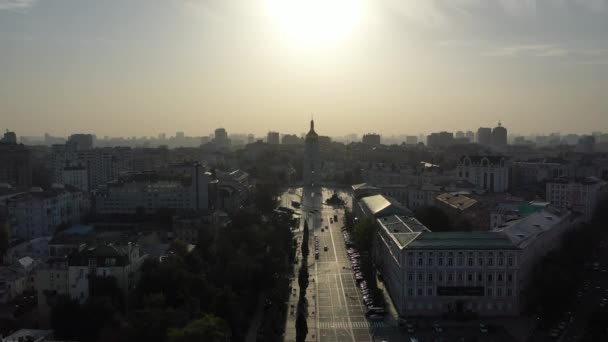 Europa Kiev Ucraina Noiembrie 2020 Zboară Deasupra Centrului Orașului — Videoclip de stoc