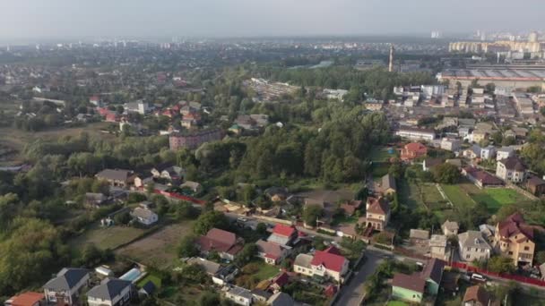 Sofiyevskaya Borshchagovka Região Kiev Ucrânia Novembro 2020 Vista Aérea Casas — Vídeo de Stock