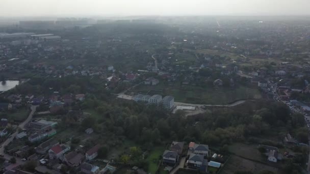 Sofiyevskaya Borshchagovka Kiev Region Ukraine November 2020 Aerial View Cottages — Stock Video