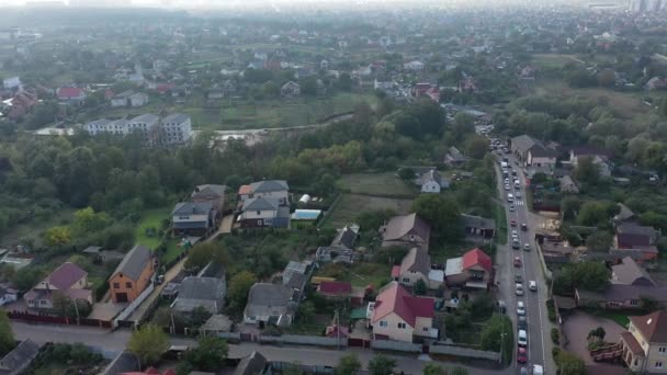 Sofiyevskaya Borshchagovka Região Kiev Ucrânia Novembro 2020 Vista Aérea Casas — Vídeo de Stock