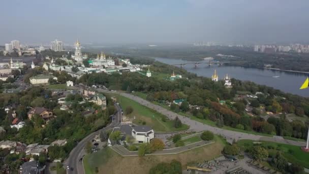 Europa Kiev Ucraina Novembre 2020 Veduta Aerea Del Monumento Alla — Video Stock