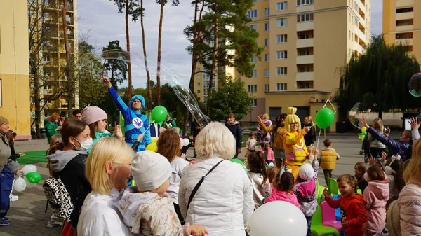 Kyjevský Kraj Chayki Ukrajina Listopad 2020 Dětská Show Animátory Během — Stock fotografie