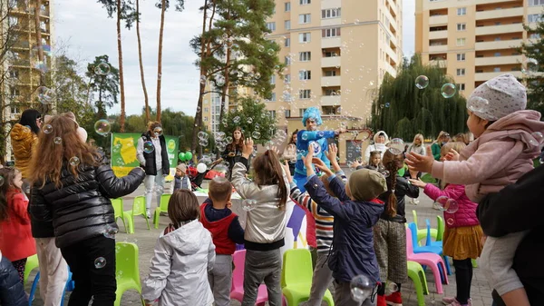 Kyjevský Kraj Chayki Ukrajina Listopad 2020 Dětská Show Animátory Během — Stock fotografie