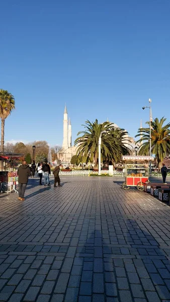 Istanbul Türkei Dezember 2020 Straßenansicht Mit Touristen Während Der Covid — Stockfoto