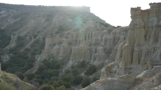 Vista Delle Montagne Kuladokiya Insolita Formazione Rocciosa Vulcanica Nella Città — Video Stock