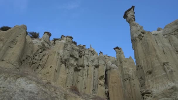 Vista Das Montanhas Kuladokiya Uma Formação Rochosa Vulcânica Incomum Cidade — Vídeo de Stock