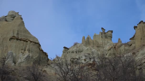 Vista Delle Montagne Kuladokiya Insolita Formazione Rocciosa Vulcanica Nella Città — Video Stock