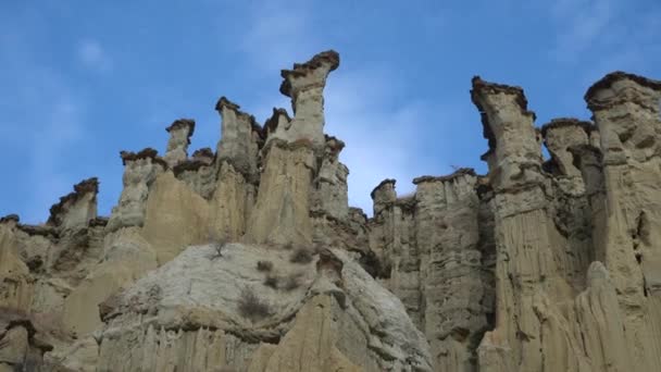 Vista Das Montanhas Kuladokiya Uma Formação Rochosa Vulcânica Incomum Cidade — Vídeo de Stock