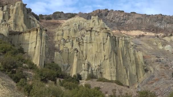 Vista Delle Montagne Kuladokiya Insolita Formazione Rocciosa Vulcanica Nella Città — Video Stock