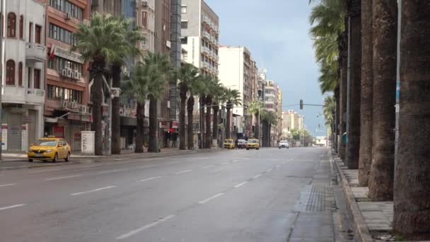 Izmir Turquie Janvier 2021 Vue Une Rue Vide Lors Confinement — Video