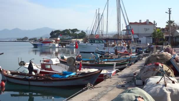 Urla Smirne Turchia Gennaio 2021 Veduta Del Porto Del Villaggio — Video Stock