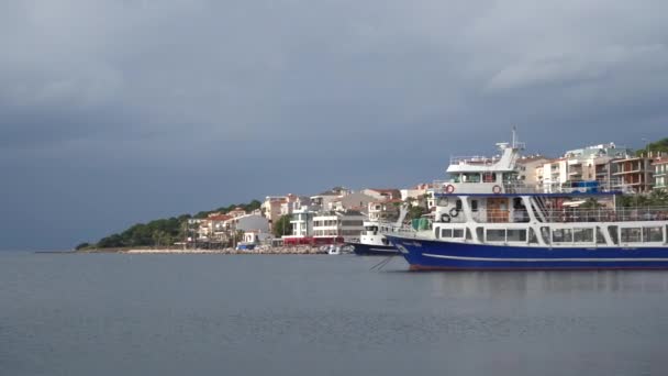 Cesme Izmir Turkiet Januari 2021 Utsikt Över Stadens Strand Nedstängningen — Stockvideo