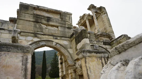 Selkuk Efez Turcja Styczeń 2021 Widok Ruiny Starożytnego Greckiego Miasta — Zdjęcie stockowe