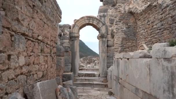 Selcuk Ephesus Turkey January 2021 Вигляд Руїн Давньогрецького Міста Ефес — стокове відео