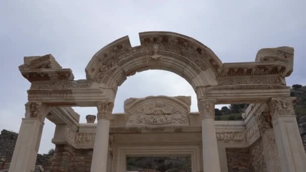 Selcuk Efeso Turchia Gennaio 2021 Veduta Delle Rovine Dell Antica — Video Stock