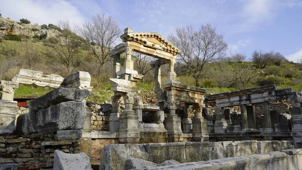 Selcuk Efeze Turkije Januari 2021 Zicht Ruïnes Van Oude Griekse — Stockfoto