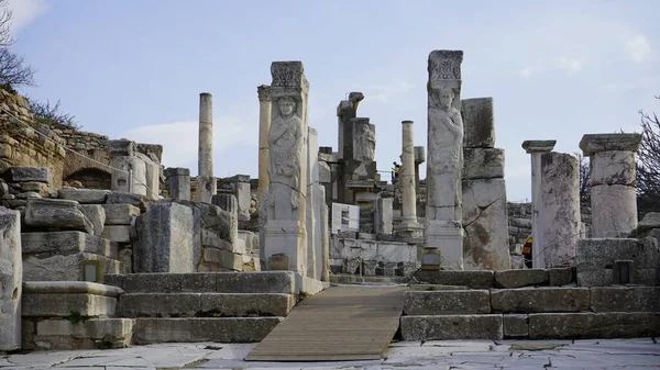 Selcuk Ephèse Turquie Janvier 2021 Vue Des Ruines Ancienne Ville — Photo