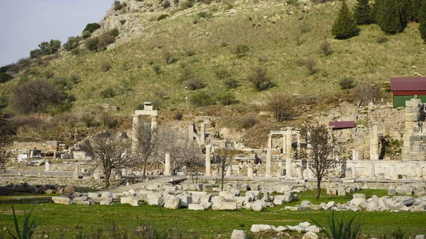 Selcuk Efesus Turecko Leden 2021 Pohled Zříceniny Starořeckého Města Efezu — Stock fotografie