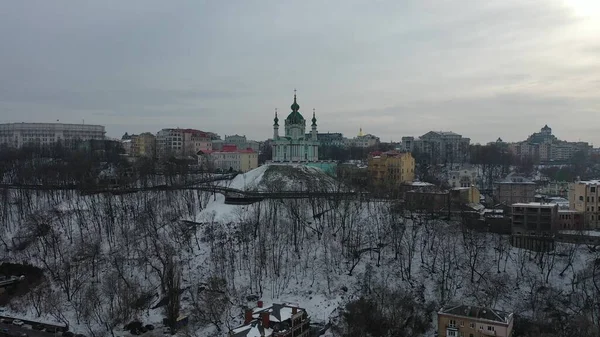 Európa Kijev Ukrajna 2021 Február Szent András Templom Podil Kijev — Stock Fotó