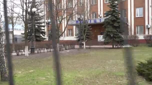 Europa Kiev Oekraïne Maart 2021 Zicht Het Obolon National Police — Stockvideo