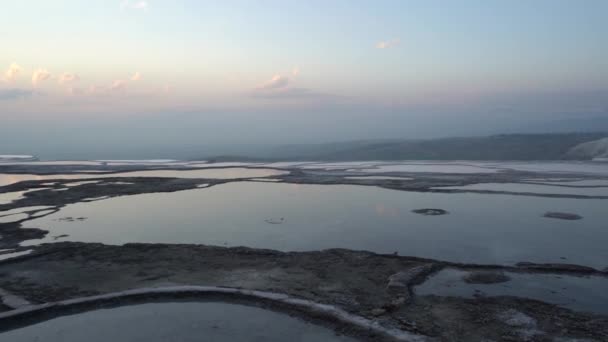 Pamukkale Türkei Januar 2021 Blick Auf Pamukkale Weißer Berg Und — Stockvideo