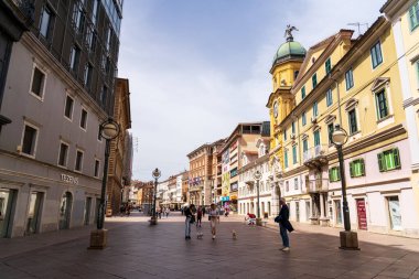 Rijeka, Croatia - April 21, 2025: Cityscape. Yachts in the marina. City panorama.