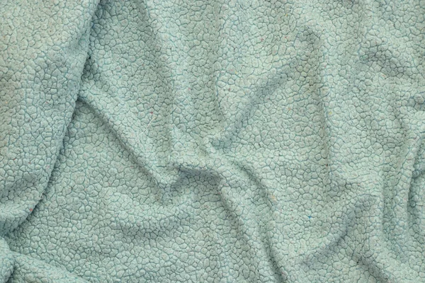 Prosté Světle Modré Vrásčité Tkaniny Zblízka Jako Pozadí Textura Tkaniny — Stock fotografie