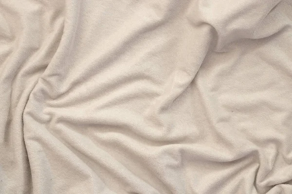Tecido Enrugado Branco Liso Close Como Fundo Textura Tecido — Fotografia de Stock