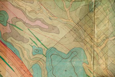 arkaplan olarak eğitim için jeolojik harita kapat