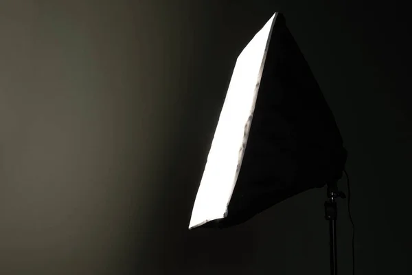 Luz Estúdio Constante Com Softbox Brilha Parede Luz Estúdio Estúdio — Fotografia de Stock